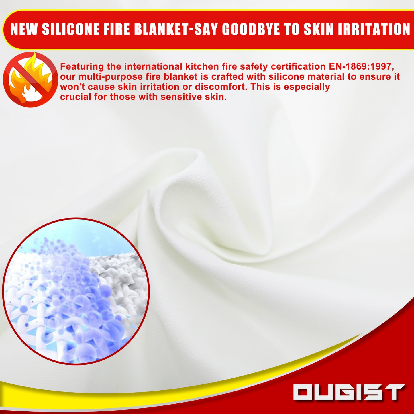 2 Pack Fiberglass Fire Safety Blankets for Survival