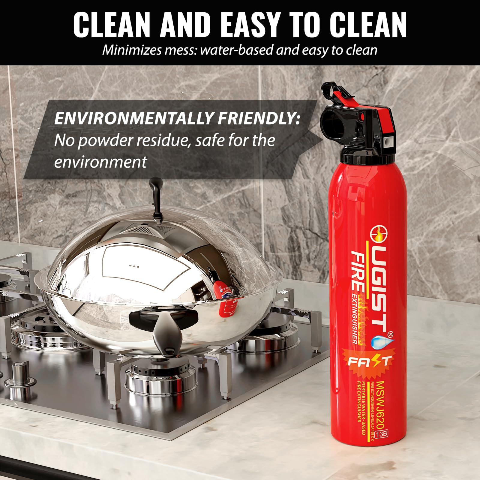 OUGIST Portable Fire Extinguishing Spray for Home and Kitchen – 2 Pack