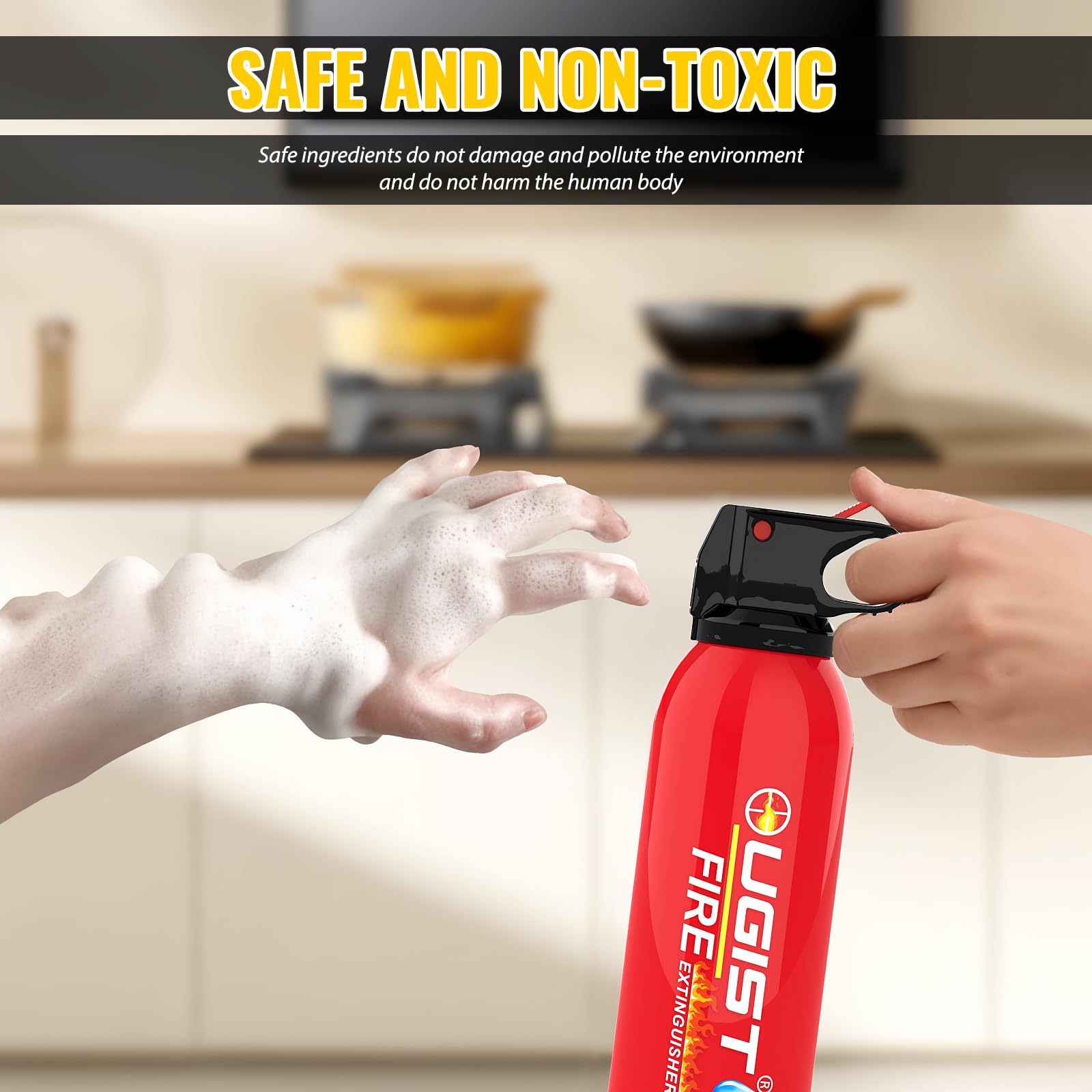 OUGIST Portable Fire Extinguishing Spray for Home and Kitchen – 2 Pack