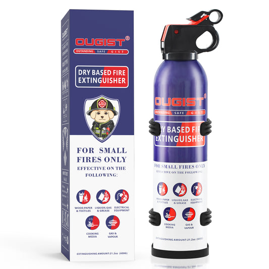 Dry Stop Fire Spray Extinguisher - 600g Quick-Acting Powder for Home, Car, Garage, Kitchen, 1A:10B:C:K Portable & Mess-Free Solution for Electrical, Grease Fires & More - 1 Pack