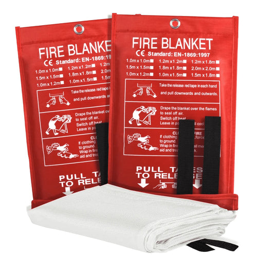 OUGIST Essential 40" × 40" Emergency Fire Blanket – 2-pack on a white background