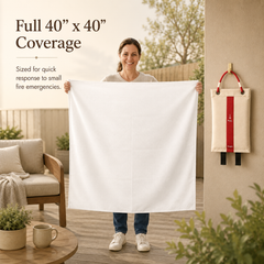 Manta ignífuga de emergencia de 40" x 40" para el hogar y la cocina — Ver 5