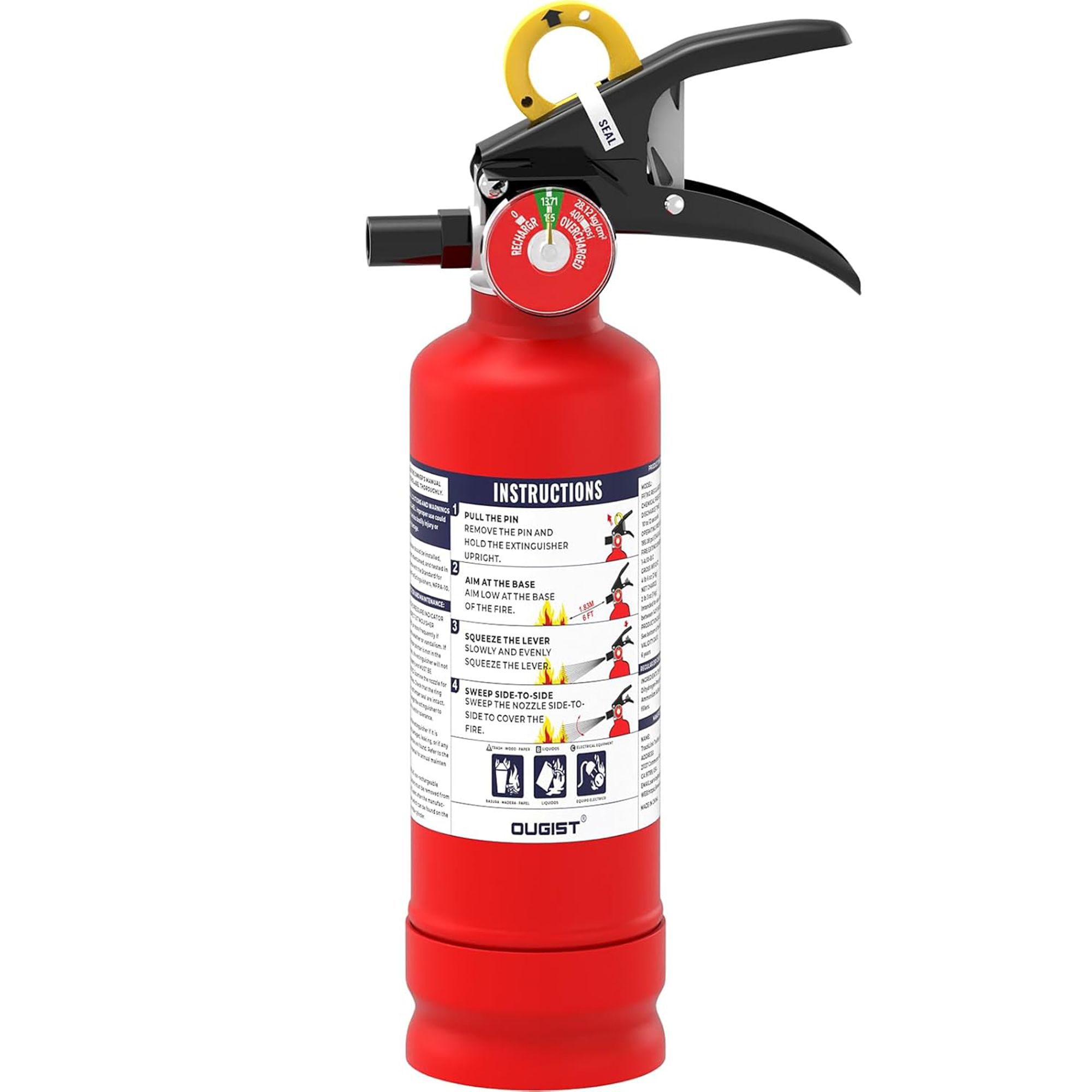 2.5lb ABC Fire Extinguisher: Home/Car Safety
