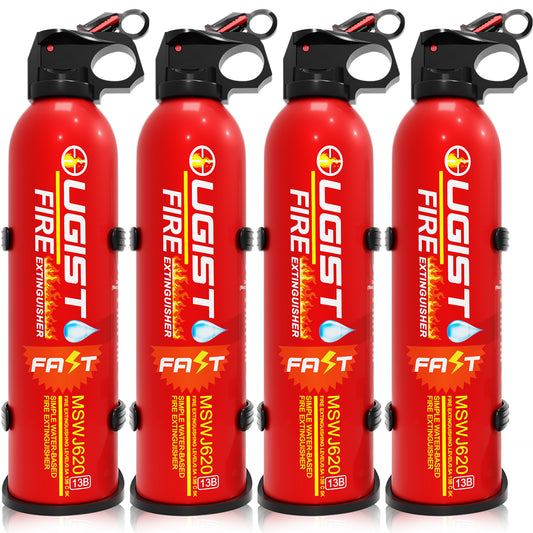Fire Extinguisher Portable 620ml 4 Count,Can Prevent Re-Ignition,Best Suitable for The House Car Truck Boat Kitchen Home Water-Based Fire Extinguishers