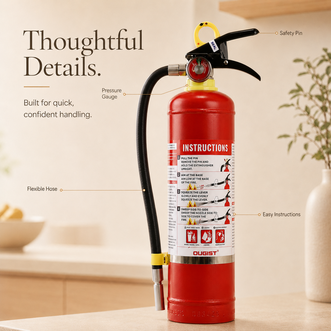 Heavy-Duty 5 lb ABC Fire Extinguisher