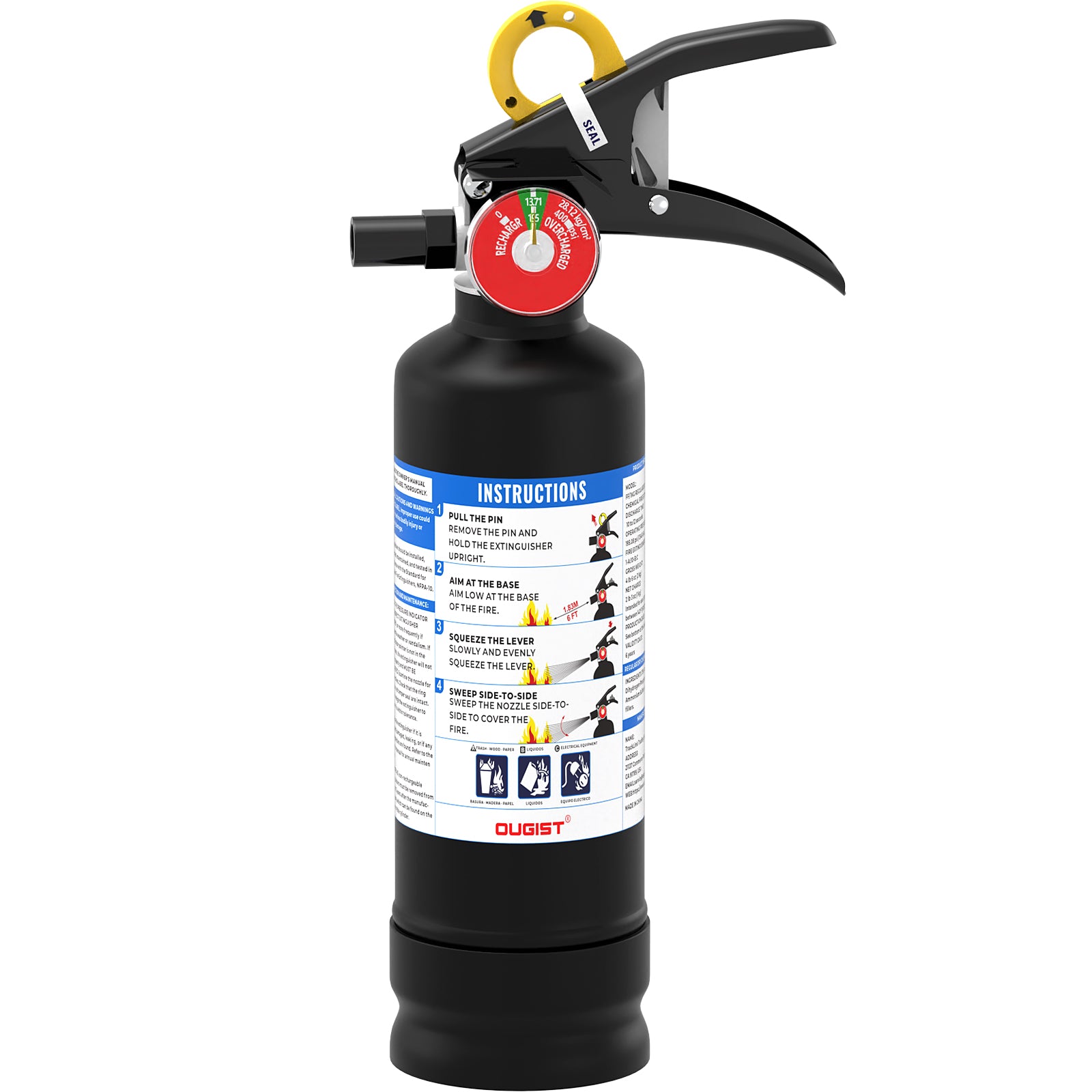 2.5lb ABC Fire Extinguisher: Pro Safety for Home, Kitchen, Car