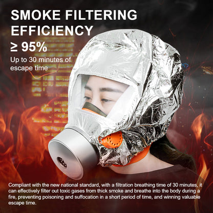 Ougist Safety Canister Smoke Gas Mask For Filter Type fire Self Rescue Respirator