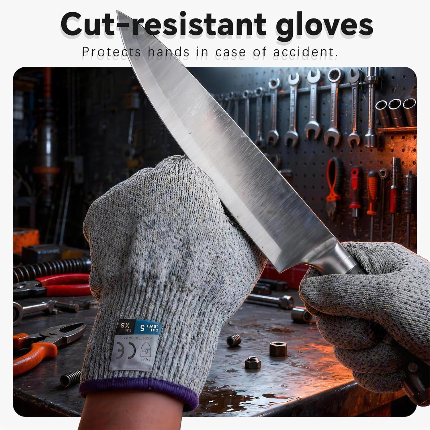 Roadside Safety Kit: Water Fire Extinguisher, Hammer, Vest, Gloves & Triangle