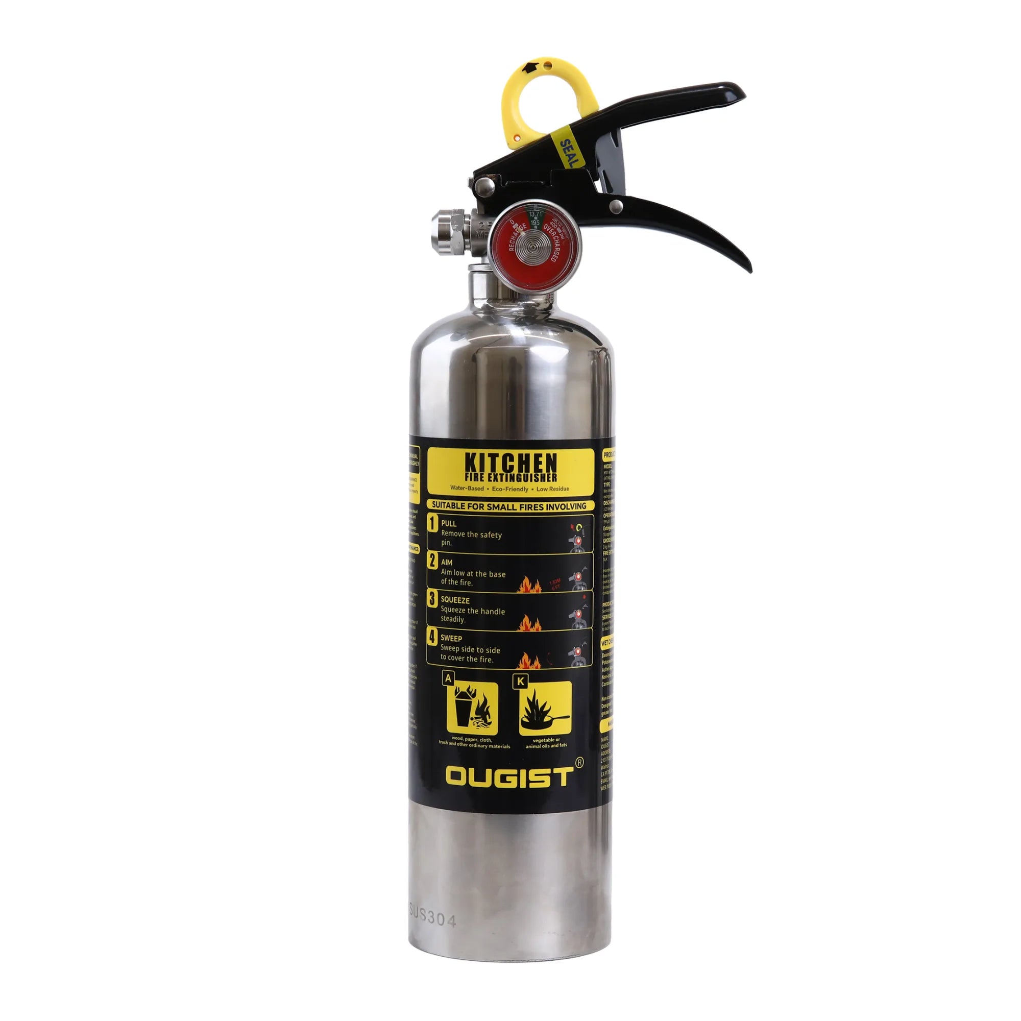 Kitchen Shield Premium 40 fl oz Class K Fire Extinguisher-1 | OUGIST