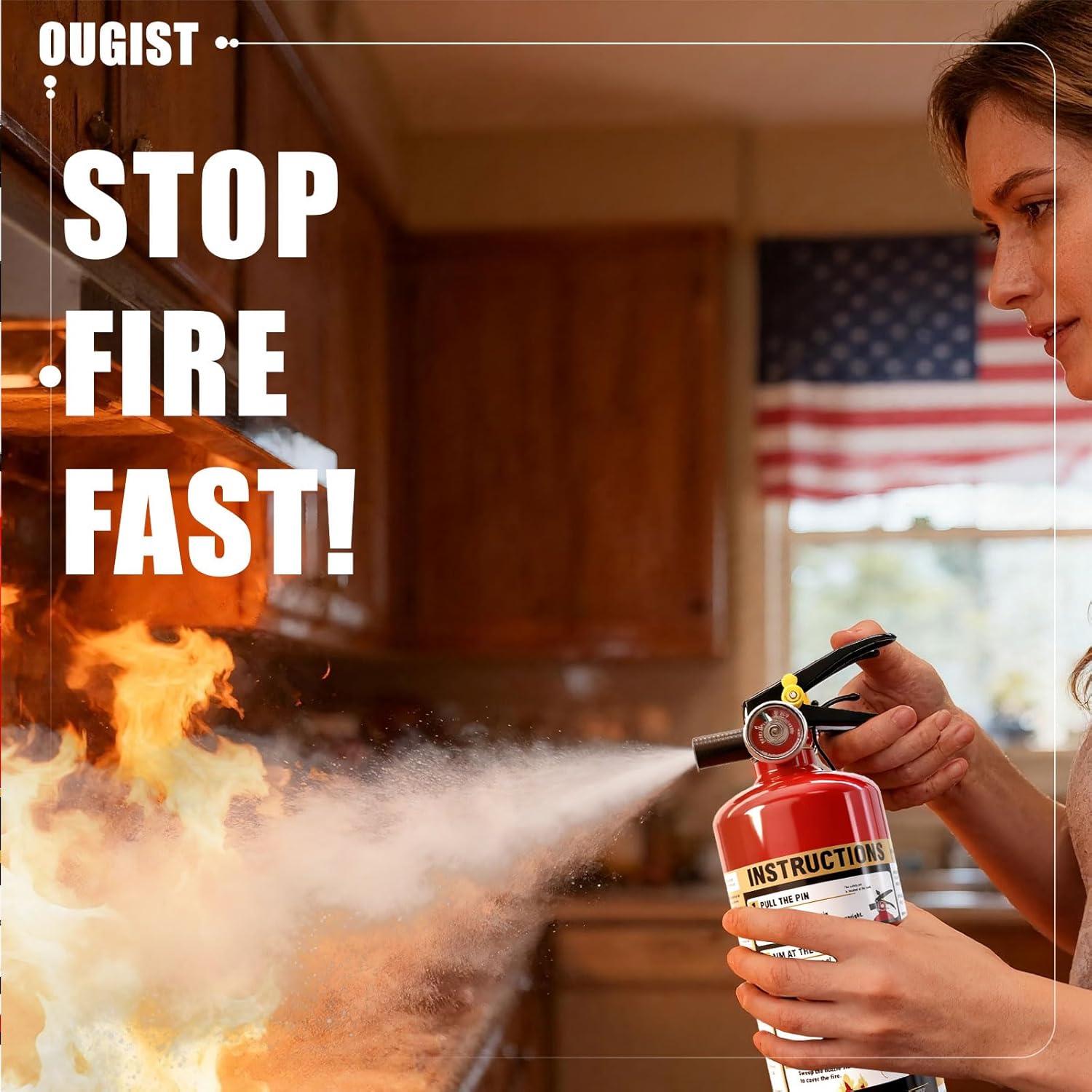 2.5lb ABC Fire Extinguisher: Pro Safety for Home, Kitchen, Car
