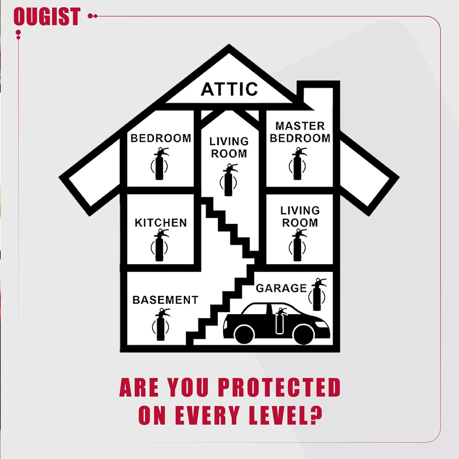 2.5lb ABC Fire Extinguisher: Pro Safety for Home, Kitchen, Car