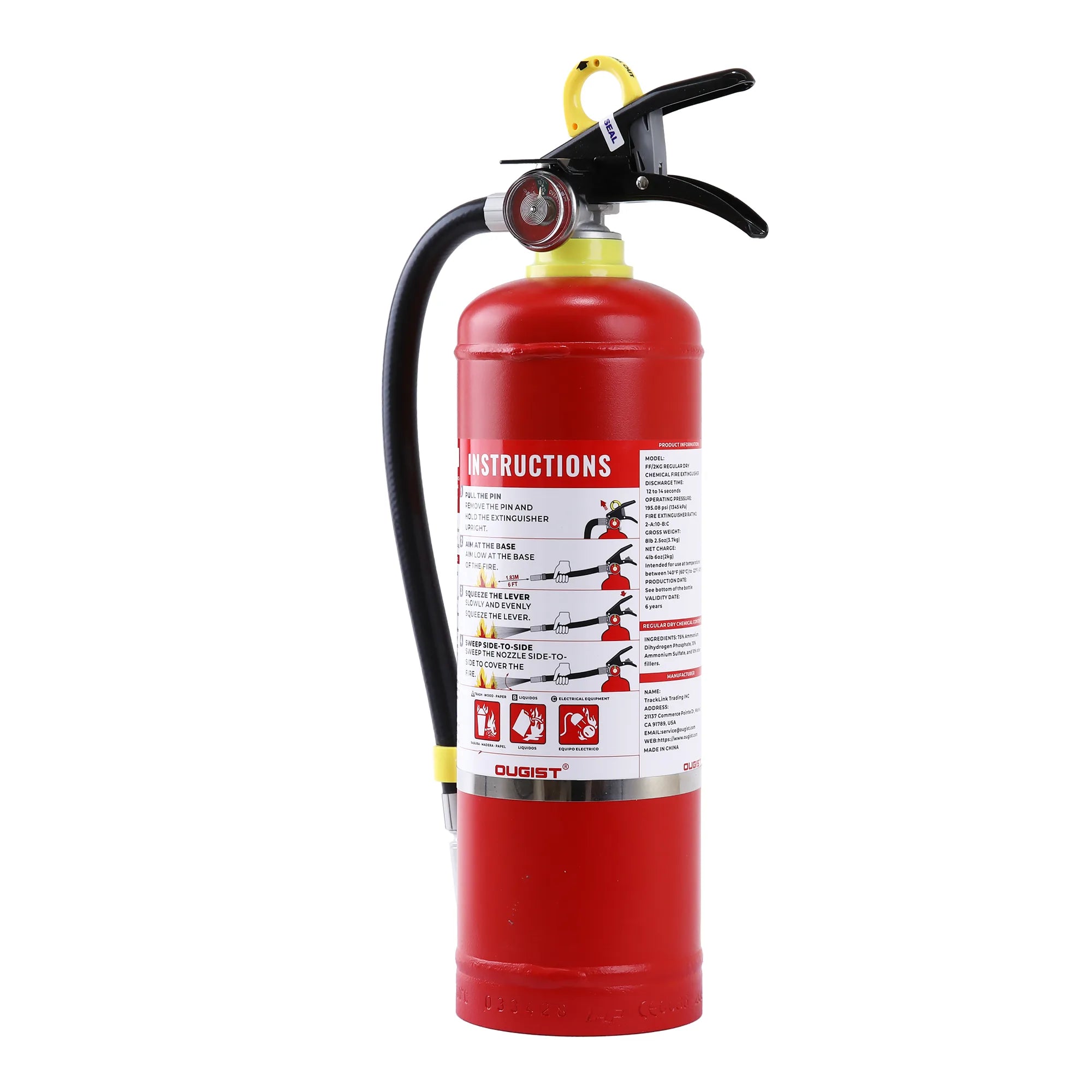 Multipurpose 5 lb ABC Dry Chemical Fire Extinguisher-2 | OUGIST