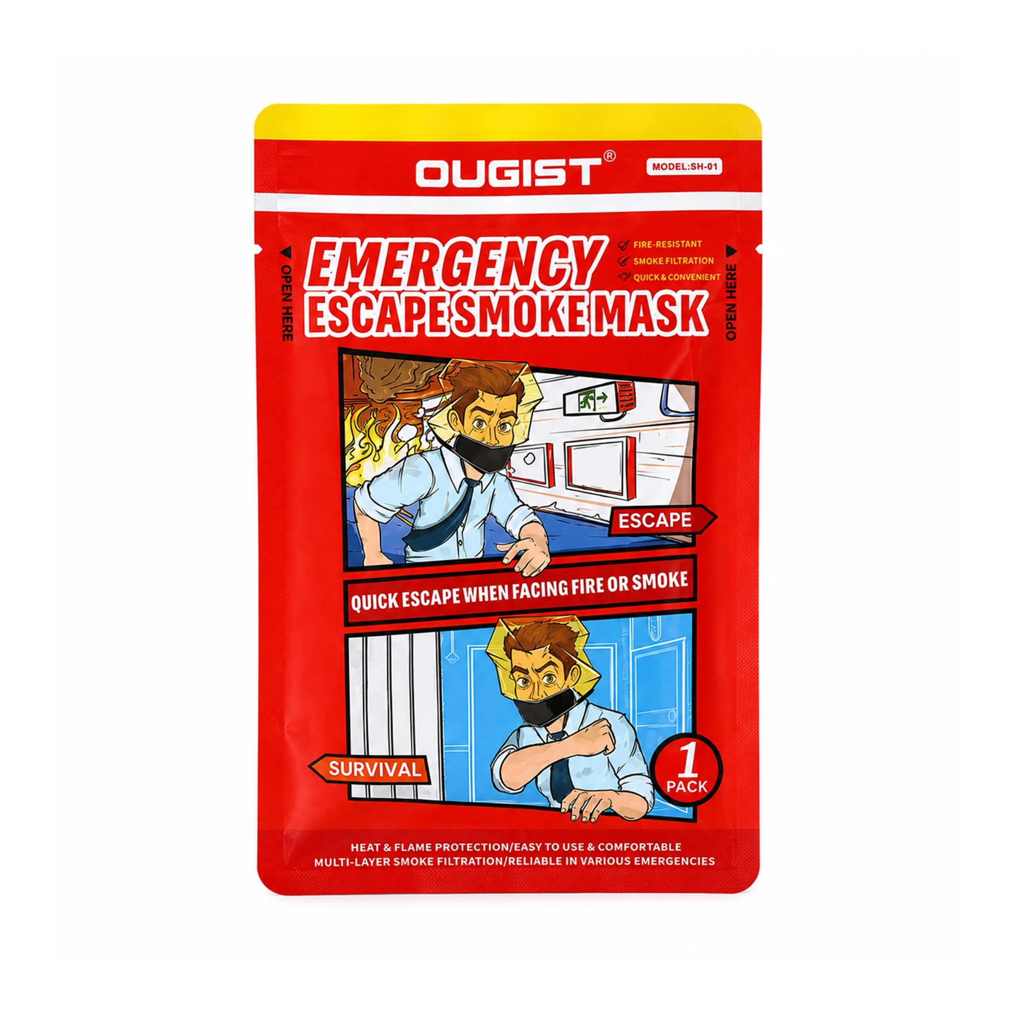 Full-Face Emergency Smoke Escape Mask-1 | OUGIST