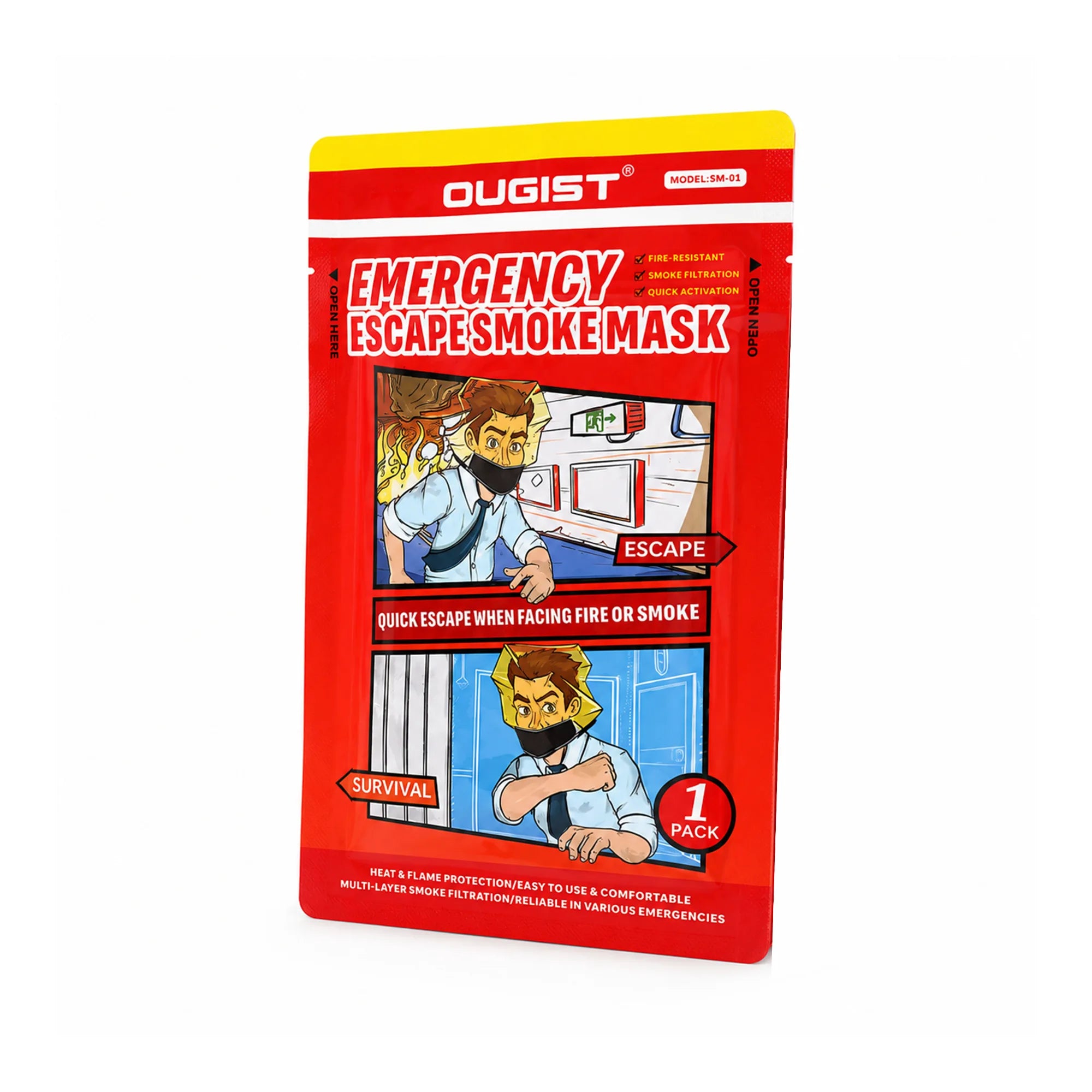 Full-Face Emergency Smoke Escape Mask-2 | OUGIST