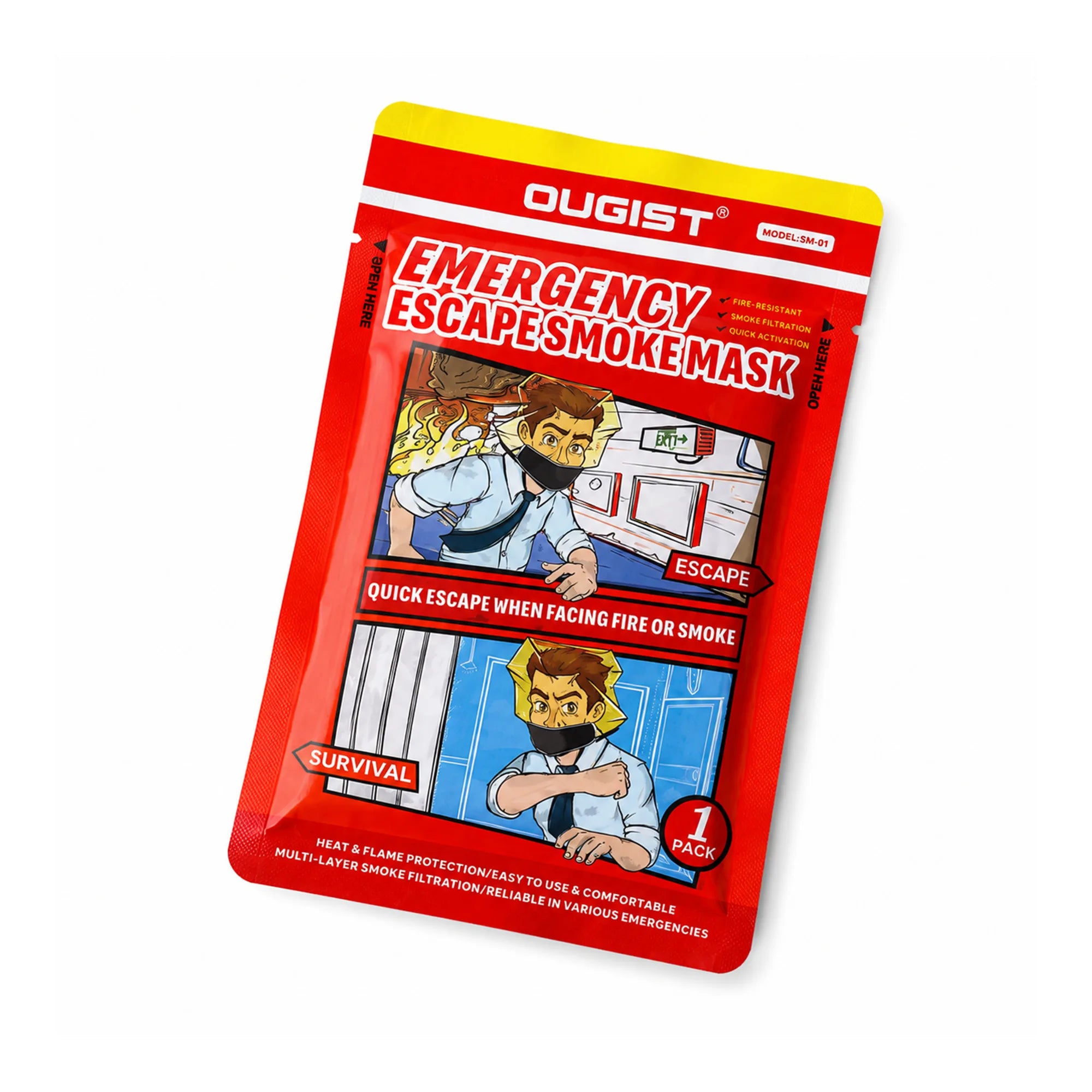 Full-Face Emergency Smoke Escape Mask-3 | OUGIST